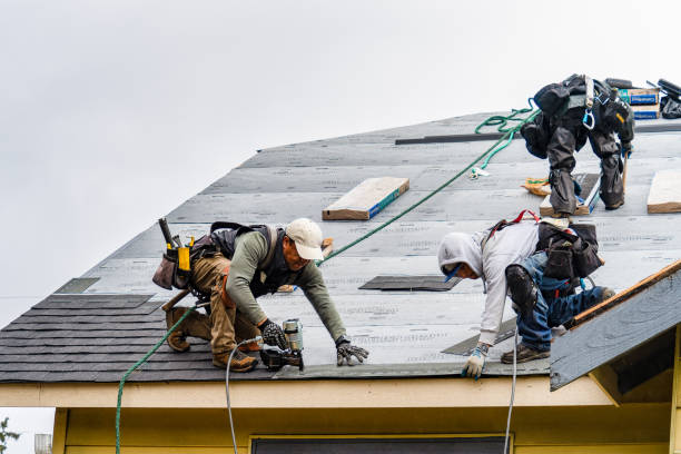 Professional Gutter Installation technician working in Mexico, NY